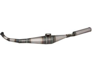 HOMOET Exhaust "P8 Special" 28 mm polished (angled outlet) | Puch Maxi, X30 HOMOET Exhaust "P8 Special" 28 mm polished (angled outlet) | Puch Maxi, X30