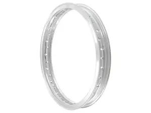 Rim ring 1.60 x 17" (55 mm) aluminum silver anodized large nipple holes Rim ring 1.60 x 17" (55 mm) aluminum silver anodized large nipple holes