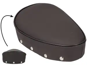 Seat bench with rivets unsprung black Seat bench with rivets unsprung black