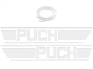 Adhesive kit tank white foil plot | Puch X30 Adhesive kit tank white foil plot | Puch X30