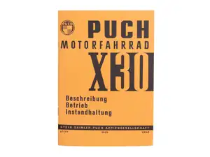 Operating instructions | Puch X30 Velux 1st edition Operating instructions | Puch X30 Velux 1st edition
