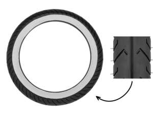 Mitas 2.75 x 16" tires MC2 Semi-Slick Whitewall Mitas 2.75 x 16" tires MC2 Semi-Slick Whitewall