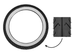 Mitas 2.75 x 16" tires MC2 Semi-Slick Whitewall Mitas 2.75 x 16" tires MC2 Semi-Slick Whitewall