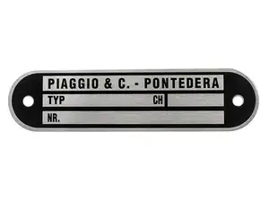 Type plate original | Piaggio Ciao, SI, Bravo, Boxer Type plate original | Piaggio Ciao, SI, Bravo, Boxer