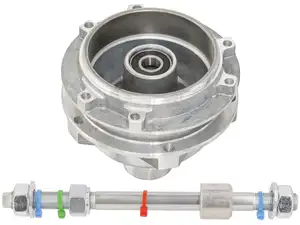 Wheel hub incl. axle cast wheel rear | Puch Maxi, X30 NG-2AH Wheel hub incl. axle cast wheel rear | Puch Maxi, X30 NG-2AH