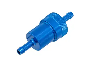 GPO fuel filter connection 6 mm aluminum blue (removable) GPO fuel filter connection 6 mm aluminum blue (removable)