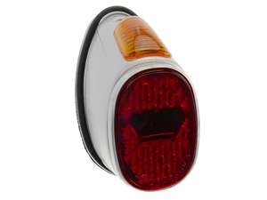 Rear light "Hella" oval silver (with brake light) Rear light "Hella" oval silver (with brake light)