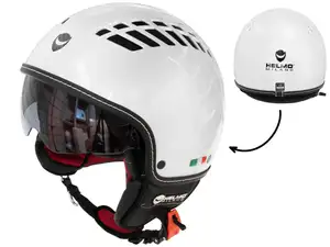Helmo Milano jet helmet Air with visor white (XS) Helmo Milano jet helmet Air with visor white (XS)