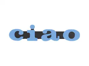 Emblem "ciao" plastic 3D blue / black Emblem "ciao" plastic 3D blue / black