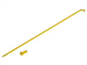 GPO 19" spoke single incl. nipple (2.9 x 212 mm) gold GPO 19" spoke single incl. nipple (2.9 x 212 mm) gold