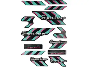 Sticker set turquoise / pink | Piaggio SUPERbravo Sticker set turquoise / pink | Piaggio SUPERbravo