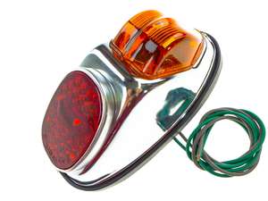 Rear light "Hella" large (with brake light) chrome Rear light "Hella" large (with brake light) chrome